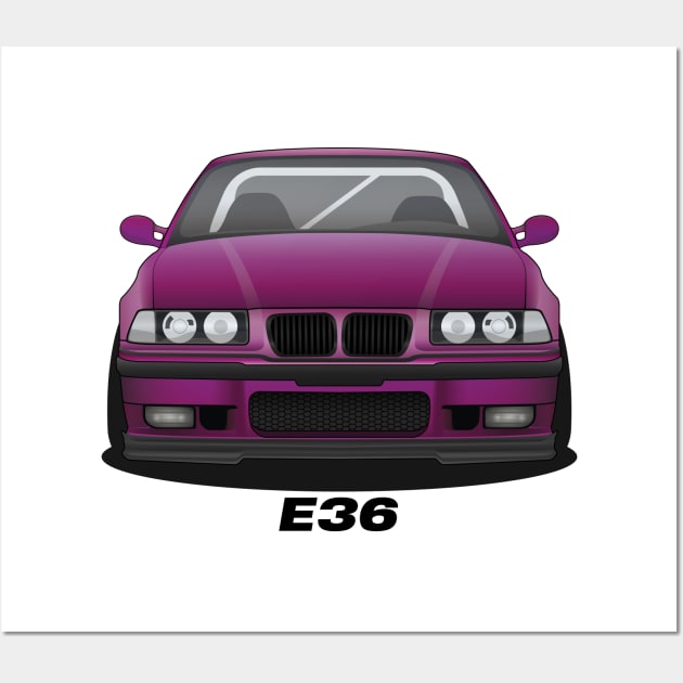 Purple E36 Wall Art by turboosted